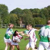 Jacco probeert een doorloopbal